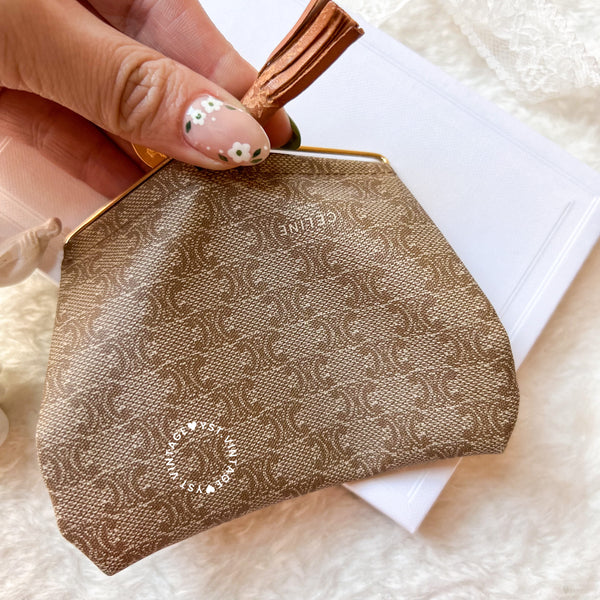 Vintage CELINE Sulky Macadam Coins Bag 003 - Beige