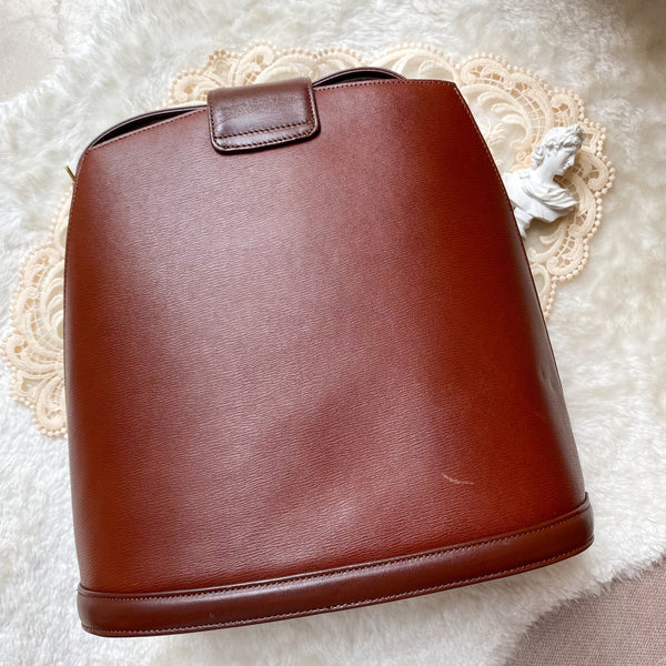 Vintage Valentino Garavani Turn-lock Bucket Bag - Amber