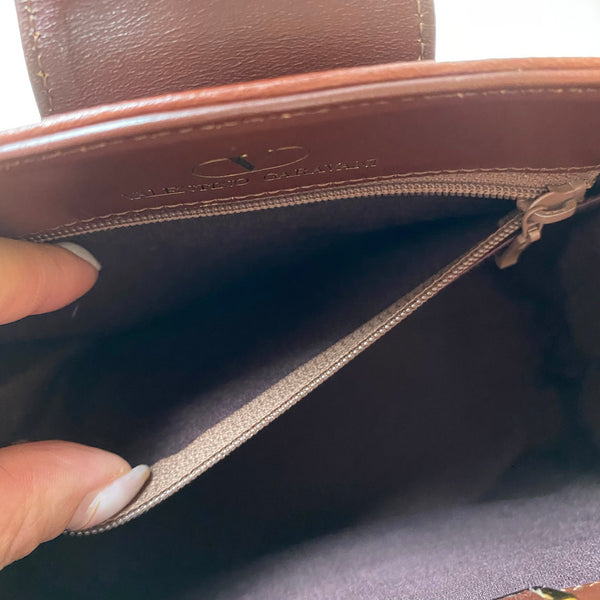 Vintage Valentino Garavani Turn-lock Bucket Bag - Amber