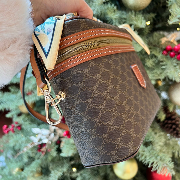 Vintage CELINE Macadam Vanity Bag 013 - Brown