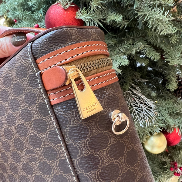 Vintage CELINE Macadam Vanity Bag 013 - Brown