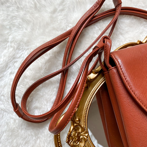Vintage Givenchy Turn-Lock Cross body Bag - Sunset Brown