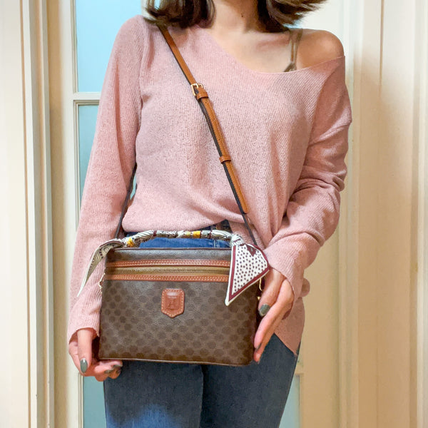 Vintage CELINE Macadam Vanity Bag 008 - Brown