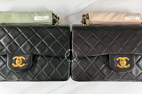 Vintage Chanel Small Classic Flap Bag CF23 - Black 003