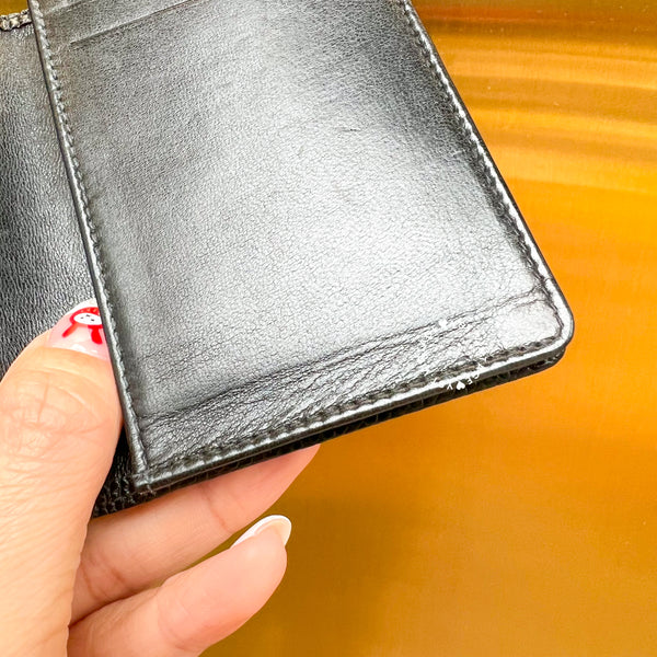 Vintage Chanel Caviar Coco Card Holder - Black 003