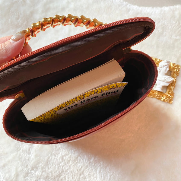 Vintage Loewe Velazquez Twist Handle Bag - Red