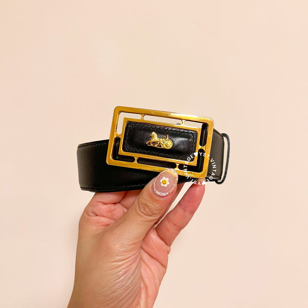 Vintage CELINE Sulky Belt - Black