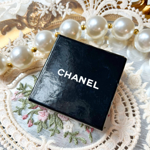 Vintage Chanel 24KGP and Rhinestone 1980s Coco Mark Ear Clips