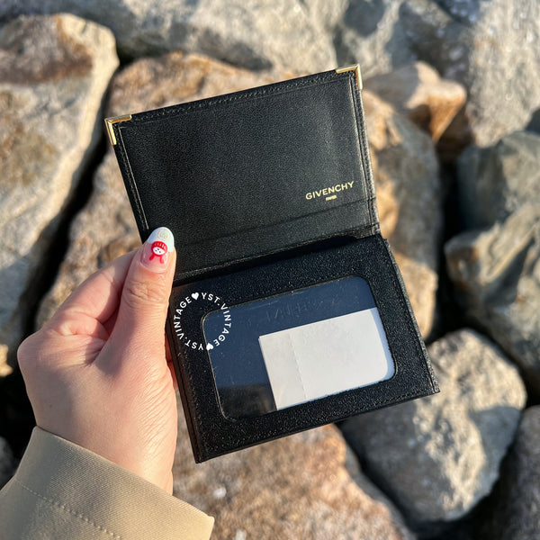 Vintage Givenchy*Laurel Card Holder - Black