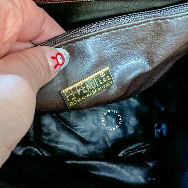 Vintage Fendi Zucca Bucket Bag - Beige