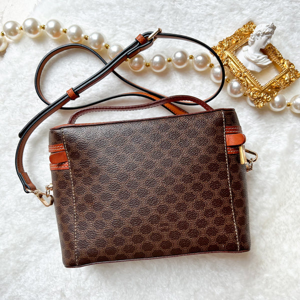 Vintage CELINE Macadam Vanity Bag 008 - Brown