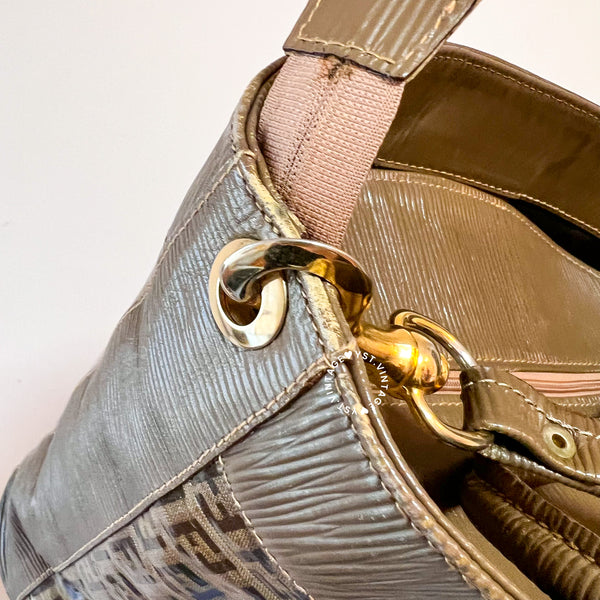 Vintage Fendi Zucca Bucket Bag - Beige