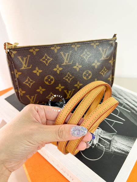 Vintage LV Monogram Pochette with Original Strap