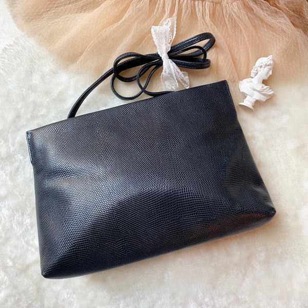Vintage Salvatore Ferragamo Vara Crossbody Bag - Navy