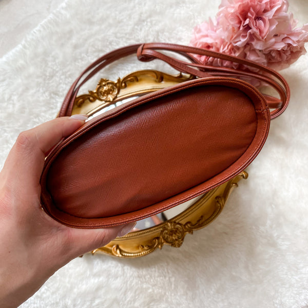 Vintage Givenchy Turn-Lock Cross body Bag - Sunset Brown