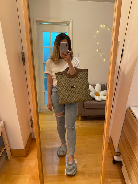 Vintage Gucci 1970s GG Handbag