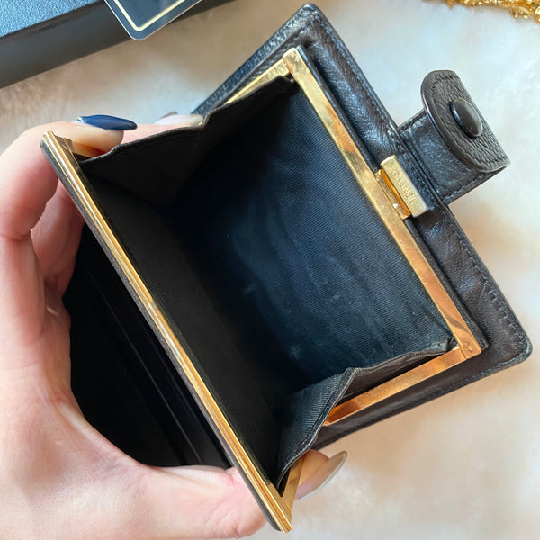 Vintage Chanel Caviar Coco Short Wallet