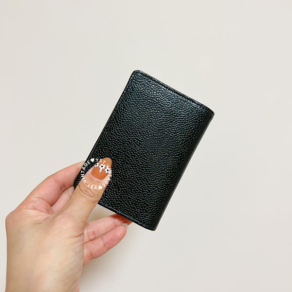 Vintage Chanel Caviar Coco Card Holder - Black 004