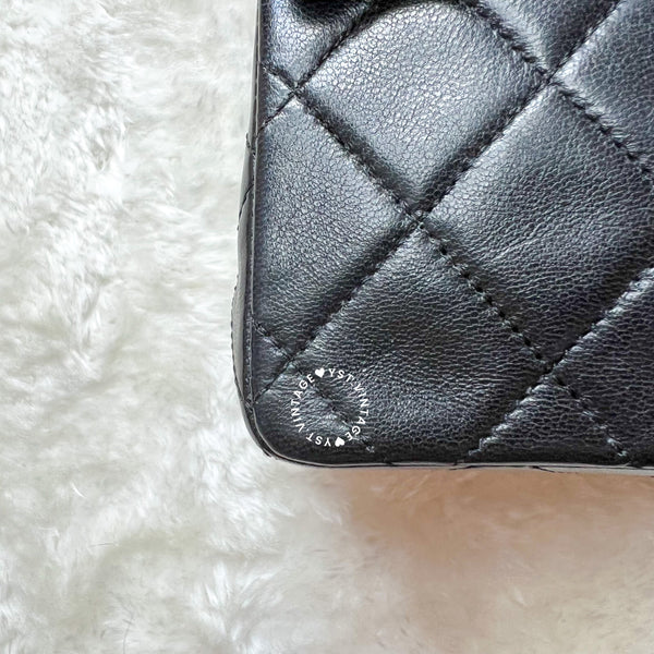 Vintage Chanel Mini Square Flap Bag - Black x Gold