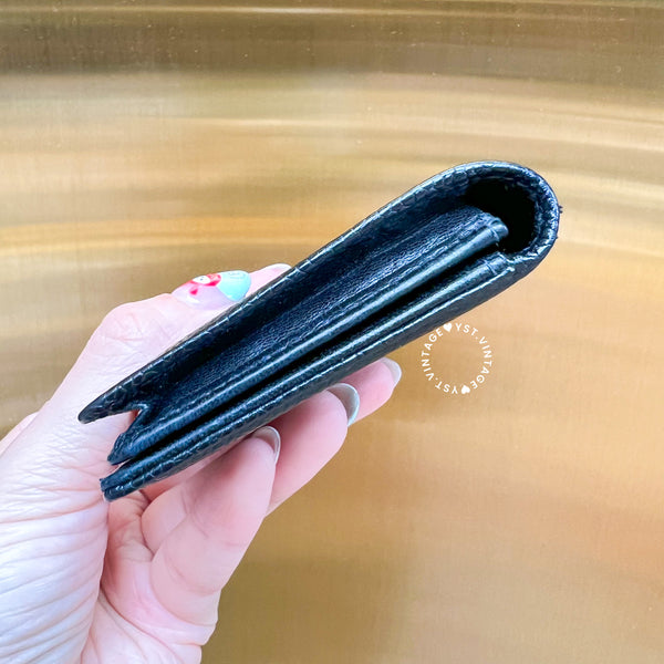 Vintage Chanel Caviar Coco Card Holder - Black 003