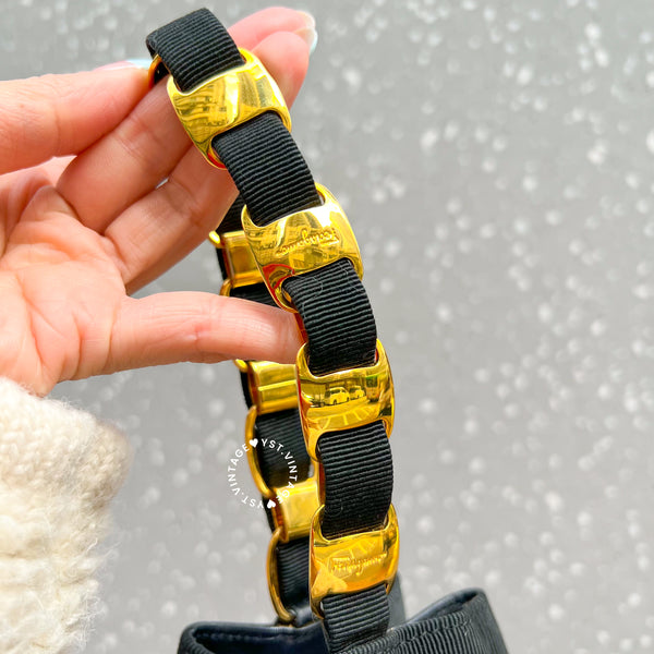 Vintage Salvatore Ferragamo Mini Bag - Black*Gold