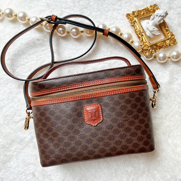 Vintage CELINE Macadam Vanity Bag 008 - Brown