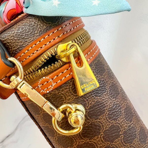 Vintage CELINE Macadam Vanity Bag 029 - Brown