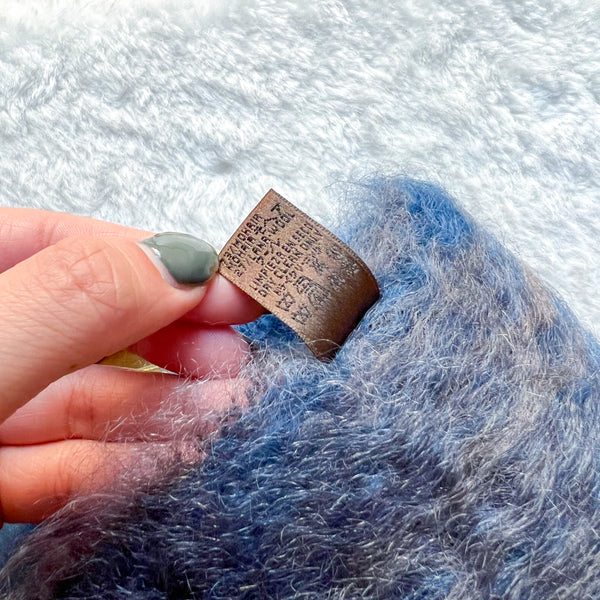 Loewe Mohair x Wool Scarf With Original Box - Ocean Blue