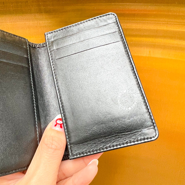 Vintage Chanel Caviar Coco Card Holder - Black 003