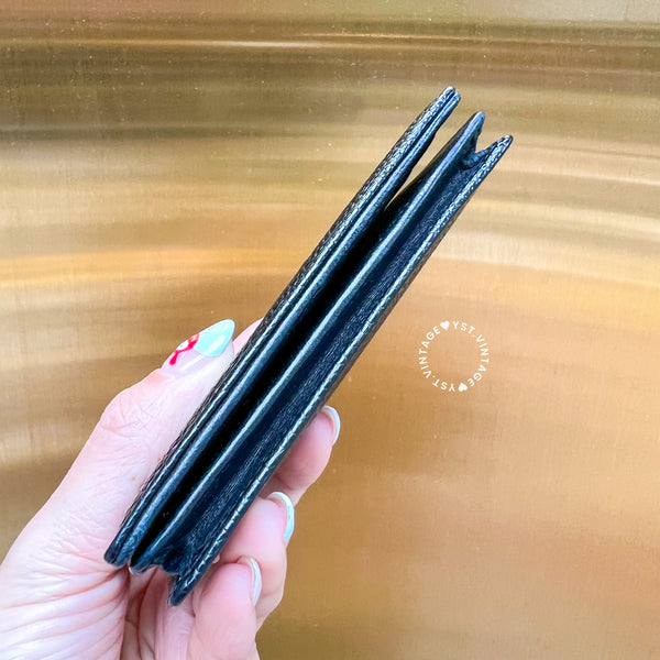 Vintage Chanel Caviar Coco Card Holder - Black 003