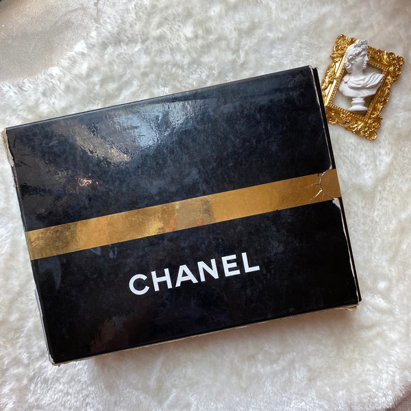 Vintage Chanel Double Flap Bag - Light Beige