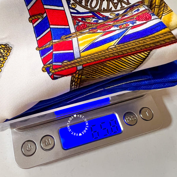 Vintage Hermès Les Tambours Silk Scarf by Joachim Metz