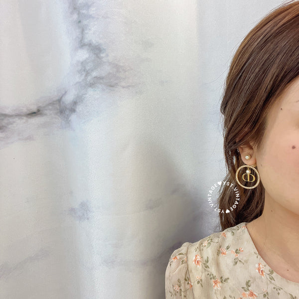 Dior Pearl Tribales and Gold-Finish Metal Earrings