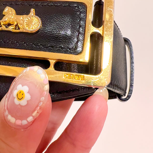 Vintage CELINE Sulky Belt - Black