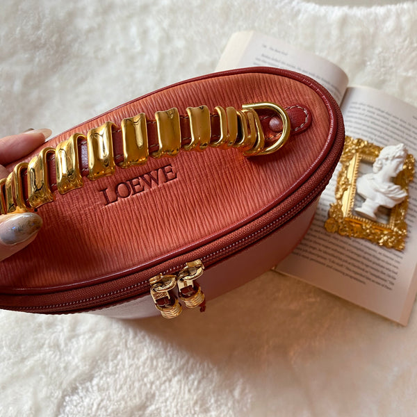 Vintage Loewe Velazquez Twist Handle Bag - Red