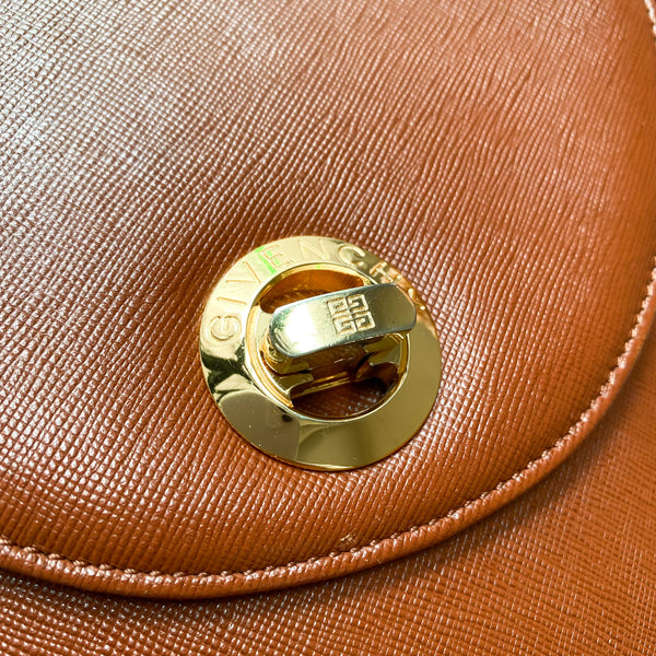 Vintage Givenchy Turn-Lock Cross body Bag - Sunset Brown