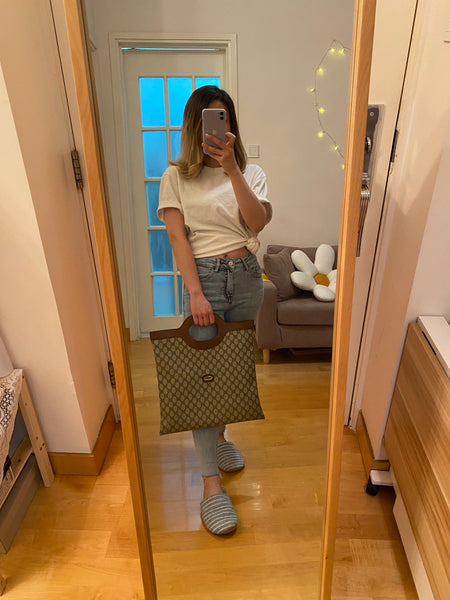 Vintage Gucci 1970s GG Handbag