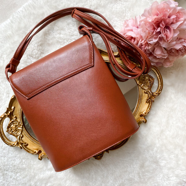 Vintage Givenchy Turn-Lock Cross body Bag - Sunset Brown