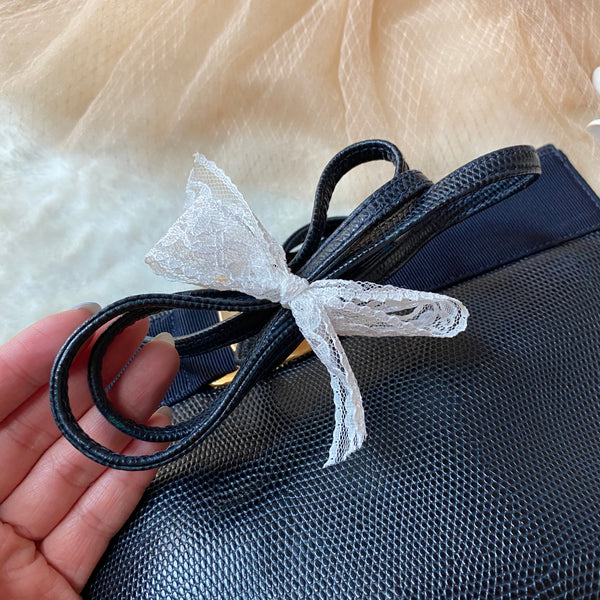 Vintage Salvatore Ferragamo Vara Crossbody Bag - Navy
