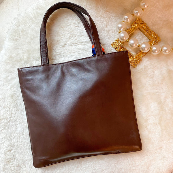 Vintage Loewe Anagram Tote Bag - Chocolate Brown