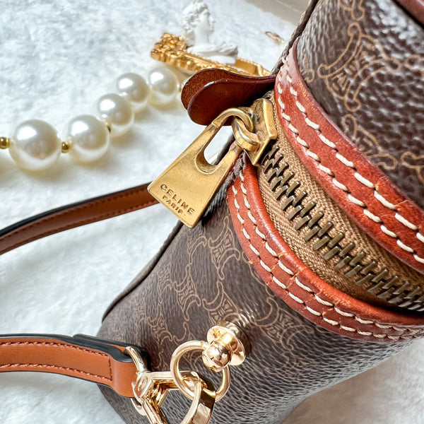 Vintage CELINE Macadam Vanity Bag 008 - Brown
