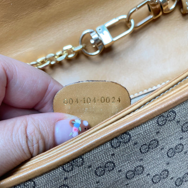 Vintage Gucci 1980s Micro GG 2-way Bag - Milk Tea Brown