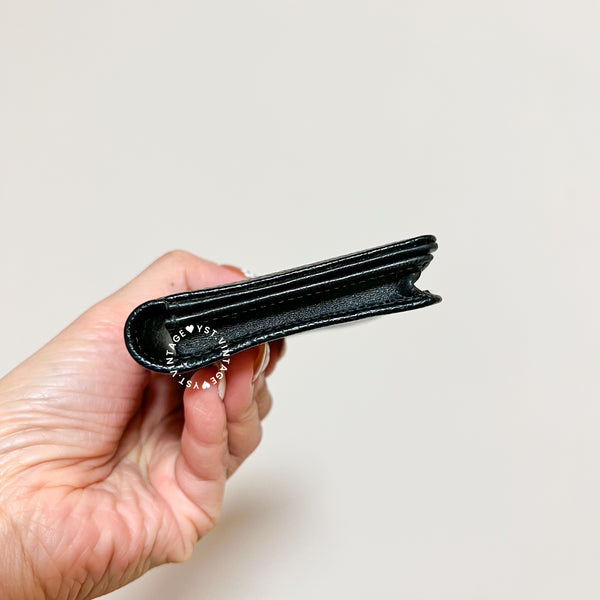 Vintage Chanel Caviar Coco Card Holder - Black 004