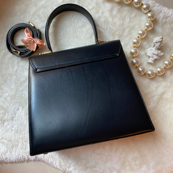 Vintage Salvatore Ferragamo Gancini 2-way (M Size) - Black