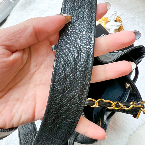 Vintage Chanel Caviar Bucket Bag - Black