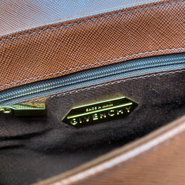 Vintage Givenchy Turn-Lock Cross body Bag - Sunset Brown