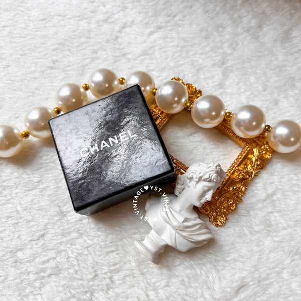 Vintage Chanel 24KGP and Rhinestone 1980s Coco Mark Ear Clips 003