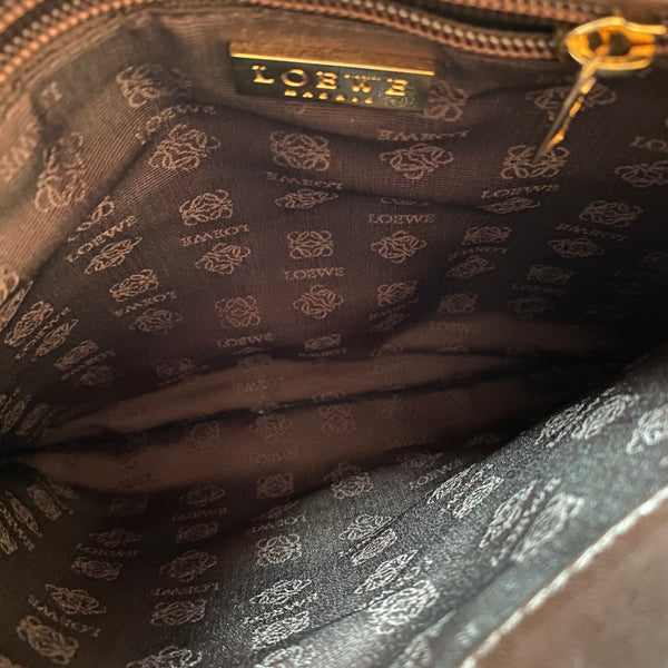 Vintage Loewe Anagram Tote Bag - Chocolate Brown