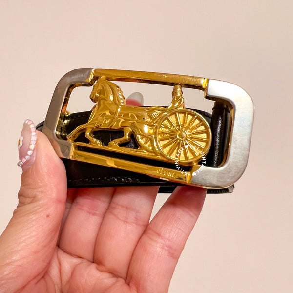 Vintage CELINE Sulky Belt - Black