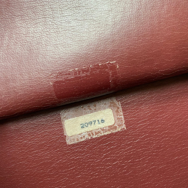 Vintage Chanel Push-Lock 22cm Square Flap Bag - Navy x Gold